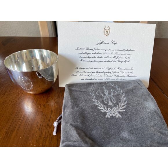 Sterling Silver Jefferson Cup Limited Edition By L. Curtis 23/200 pouch cert - Picture 2 of 5